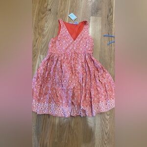 NWT Rust and White Patterned Sleeveless Dress - juniors small